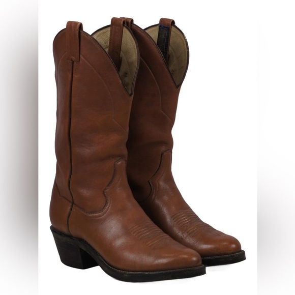 Panhandle Slim Other - Vintage Men’s Panhandle Slim Brown Leather Cowboy Western Rancher Pull On Boots